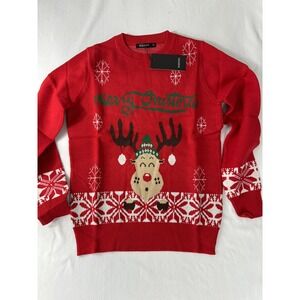 KOJOOIN‎ Ugly Christmas Sweater for Women Funny Xmas Sweatshirt Sz S
